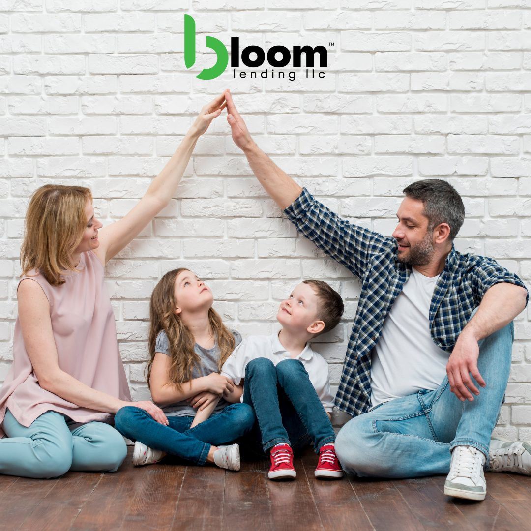 A family together outside their home